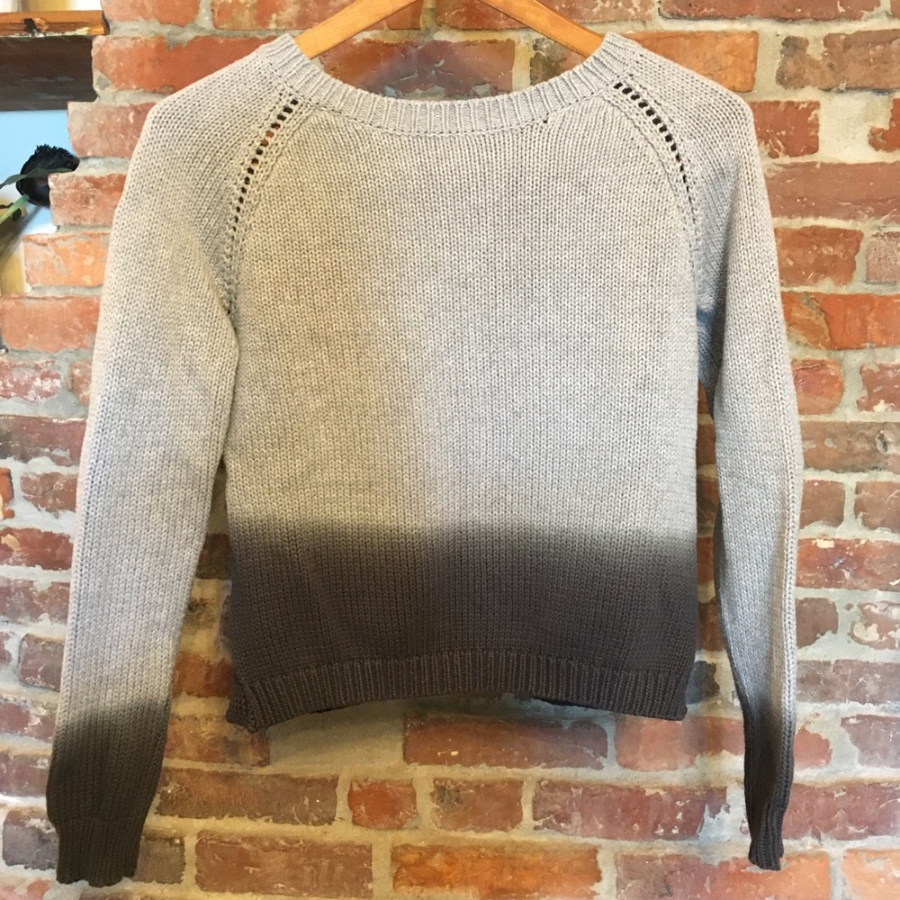 nameless Light to Dark Gray Open Back Sweater